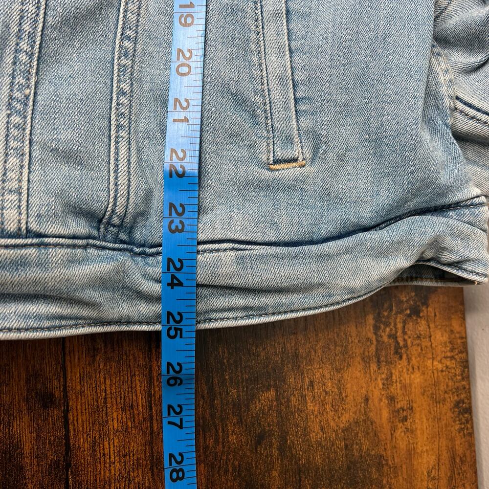 Levi's Denim Trucker Jacket Women's 2X Plus Size Sherpa Quilted Lined Blue Jean - Picture 9 of 10